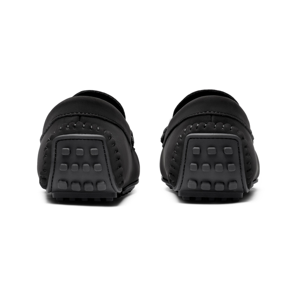 Men's Classic Moc Toe Suede Penny Loafers - BLACK - 5
